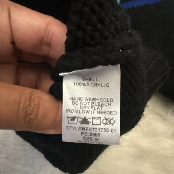 Fantastic Fawn Sweater With Rainbow Stripes size M‎ Multicolor